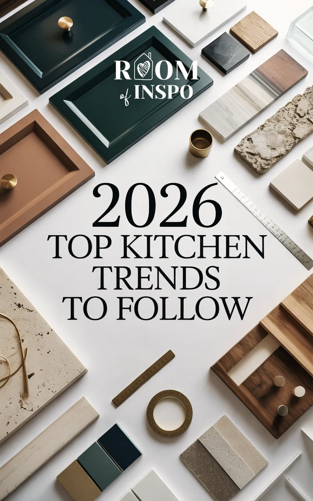 A Pinterest pin for the post "Kitchen Design Trends 2026".